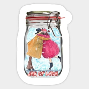 Jar Full Of Love - back of shirt Sticker